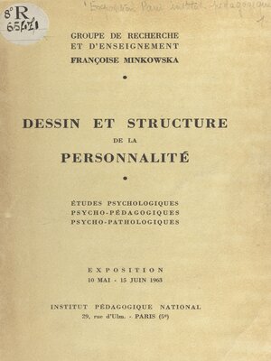 cover image of Dessin et structure de la personnalité
